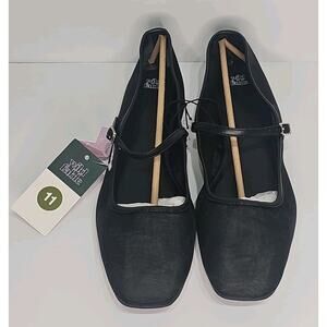 Wild Fable Women's Elsa Black Mesh Mary Jane Ballet Arch Support Flats Sz:11 NWT
